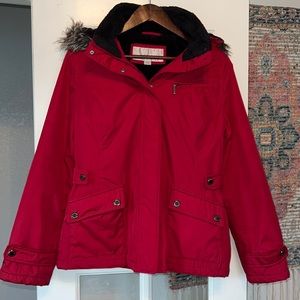 Weatherproof Brand Coat with detachable Hoodie. Red. Medium. Perfect Condition.